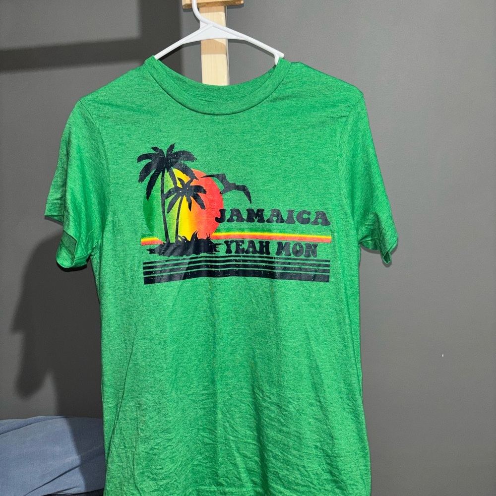 Green Graphic Tee - Jamaica Team Mon